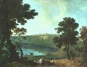 Richard  Wilson Lake Albano and Castel Gandolfo oil painting artist